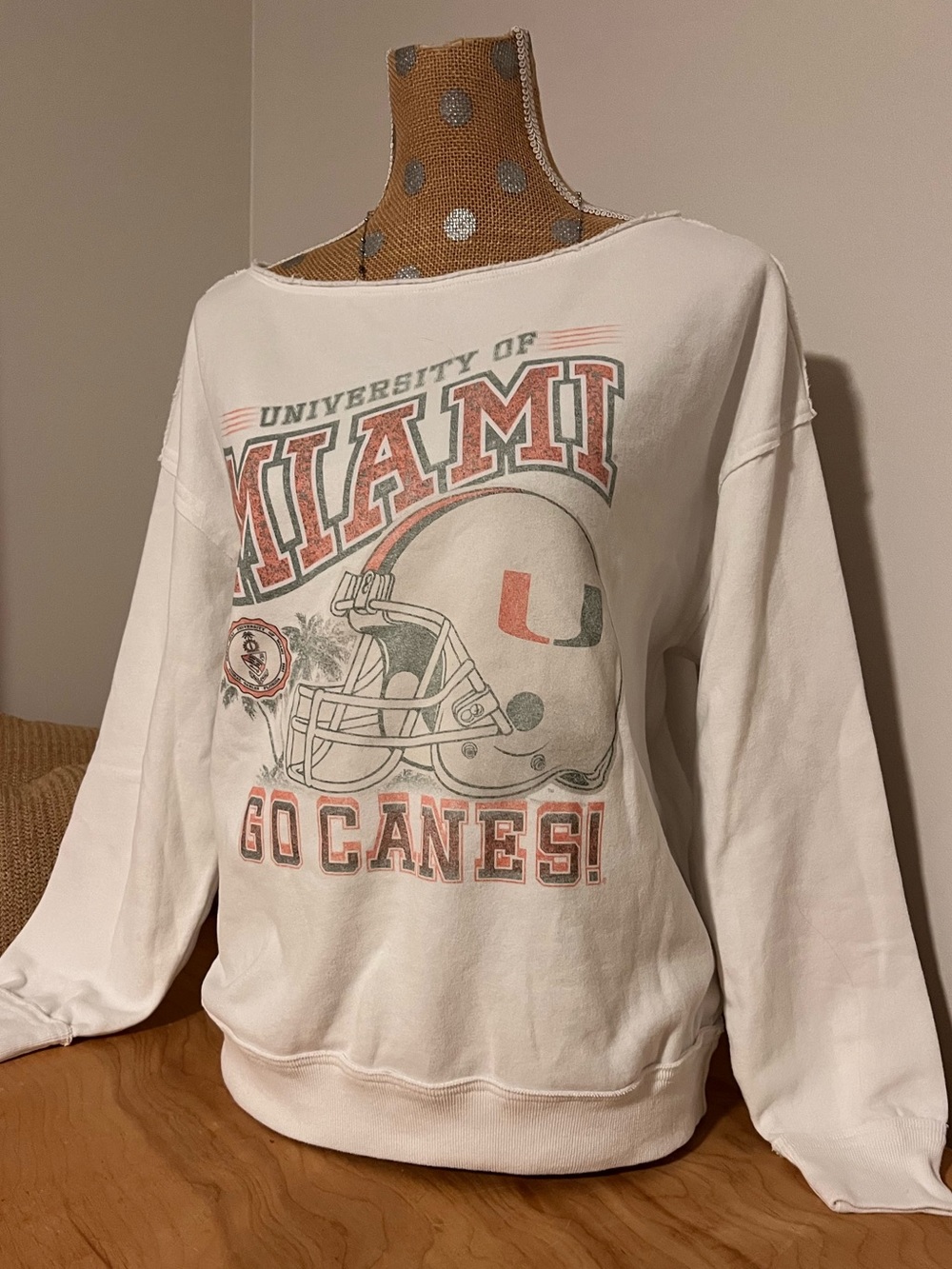 Hollister U of Miami Off-shoulder Graphic Sweatshirt